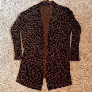Sanctuary Leopard Print Open Front Cardigan